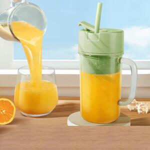 Blender portabil multifuncțional cu cană de băut, 340 ml – Verde