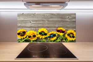 Panou sticlă decorativa bucătărie Floarea soarelui