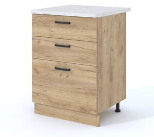 Corp Inferior Vio, 60x50x85 cm, 3s Stejar Aur-K003