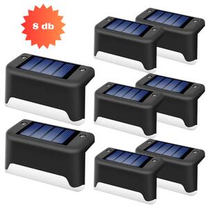 8 buc. Lampă solară LED pentru scări - lumină galbenă
