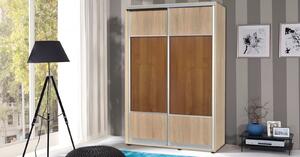 Dressing 2 Usi Glisante C764 Sonoma+Nuc 190x60x200 cm