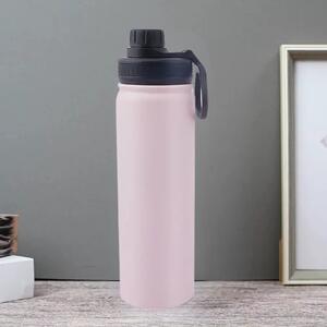 Termos roz din oțel inoxidabil, cu capac etanș, funcție de menținere a apei reci și calde - 650 ml