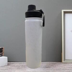 Termos alb, cu model leopard, fabricat din oțel inoxidabil, cu capac etanș, funcție de menținere a temperaturii reci și calde - 650 ml