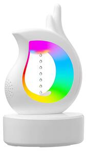 Umidificator cu Picătură de Apă Plutitoare cu Difuzor Bluetooth și Iluminare Ambientală, alb