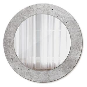Oglinda rotunda cu rama imprimata Beton gri fi 50 cm