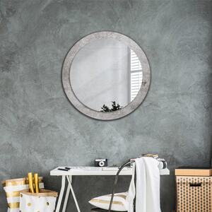 Oglinda rotunda cu rama imprimata Beton gri fi 80 cm