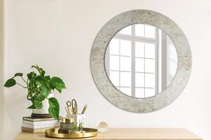 Oglinda rotunda cu rama imprimata Beton gri fi 50 cm