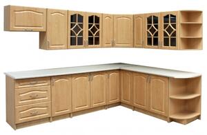 Bucatarie Olea pe colt MDF mesteacan, 270x60x200cm