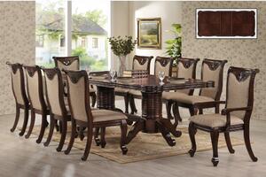 Set masa AC3268T + 10 Scaune, Dark Brown