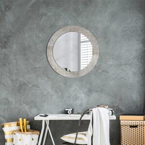 Oglinda rotunda cu rama imprimata Beton gri fi 60 cm