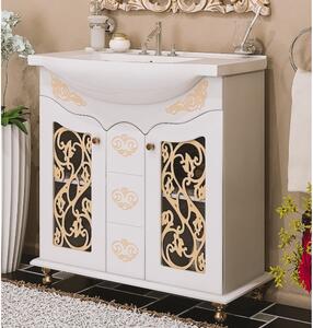 Masca baie + lavoar Pearl, 85x90x51cm, Aur