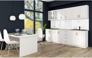 Bucatarie Olea 2.6m MDF Ro, ALB