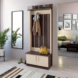 Cuier hol Yana Wenge cu Mesteacan 80x37x200 cm