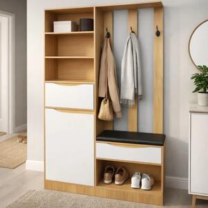 Cuier Luxor Cires Alb 120x30x200 cm