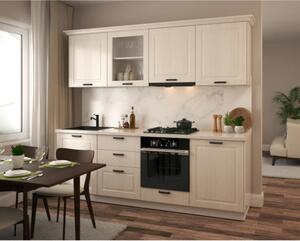 Bucatarie ATHENA 2.44 MDF, 244x223x60cm, lemn alb