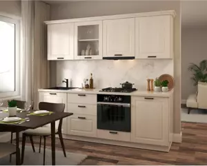 Bucatarie ATHENA 2.44 MDF, 244x223x60cm, lemn alb