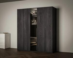 Dressing Dallas Negru Led 180x60x200 cm
