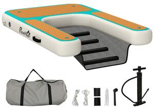 PawHut Rampă Gonflabilă pentru Câini XL pentru Piscină, Barcă și Platformă, 151x102cm, cu Suprafață Antiderapantă din EVA, pentru Câini de Talie Mare până la 100kg | Aosom Romania
