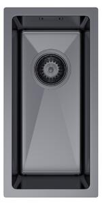 Erga HD, chiuvetă din oțel cu 1 cameră 220x440x210 mm, grafit, ERG-MLS-HD2244B