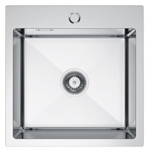 Erga HD, chiuvetă din oțel cu 1 cameră 460x450x210 mm, oțel, ERG-MLS-HD4645