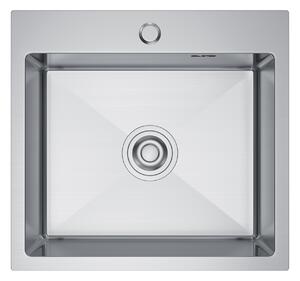 Erga HD, chiuvetă din oțel cu 1 cameră 480x450x210 mm, oțel, ERG-MLS-HD4845
