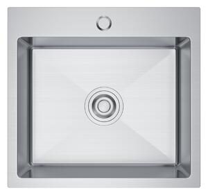 Erga HD, chiuvetă din oțel cu 1 cameră 500x450x210 mm, oțel, ERG-MLS-HD5045