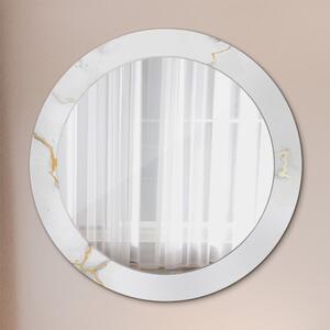 Decor oglinda rotunda Marmură de aur alb fi 70 cm
