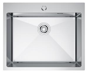 Erga HD, chiuvetă din oțel cu 1 cameră 600x500x210 mm, oțel, ERG-MLS-HD6050X