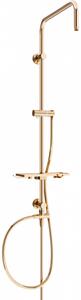 Mexen T, coloana de dus, furtun de dus 150 cm, raft, comutator de dus, aur roz, 7939399-60