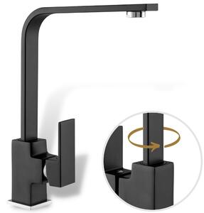 Gamma Moon, baterie pentru chiuvetă de sine stătătoare, negru mat, GMA-BNK-BK
