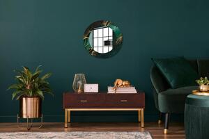 Oglinda rotunda cu rama imprimata Green de marmură fi 50 cm