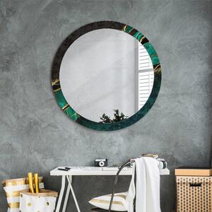 Oglinda rotunda cu rama imprimata Green de marmură fi 90 cm