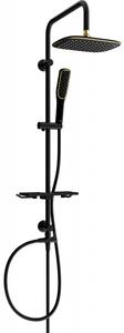 Coloana de dus Mexen T49 cu cap de dus superior si de mana, negru / auriu - 798494993-75