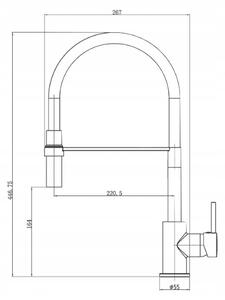 Invena Chameleon, baterie pentru chiuvetă de sine stătătoare, gri-crom, BZ-29-L05-C