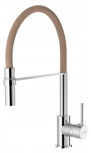 Invena Chameleon, baterie pentru chiuvetă de sine stătătoare, bej-crom, BZ-29-L03-C