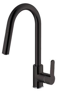 Invena Elia, baterie pentru chiuvetă de sine stătătoare, negru mat, INV-BZ-89-W04-C