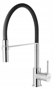 Invena Chameleon, baterie pentru chiuvetă de sine stătătoare, negru-crom, BZ-29-L04-C