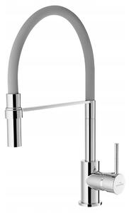 Invena Chameleon, baterie pentru chiuvetă de sine stătătoare, gri-crom, BZ-29-L05-C