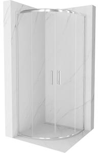 Mexen Rio cabină de duș semirotundă 80 x 80 cm, transparent, Crom - 863-080-080-01-00