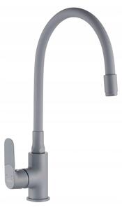 Invena Joga, baterie pentru chiuvetă de sine stătătoare cu braț flexibil, gri, BZ-32-P05-C