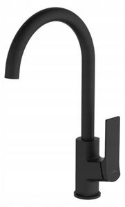Invena Neri, baterie pentru chiuvetă de sine stătătoare, negru mat, BZ-01-004-L