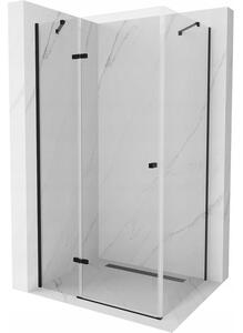 Mexen Roma cabină de duș cu balamale 120 x 80 cm, transparent, Neagră - 854-120-080-70-00