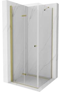Mexen Lima cabină de duș pliabilă 80 x 80 cm, transparent, Aurie - 856-080-080-50-00