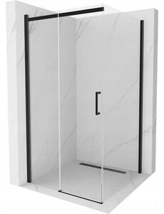 Mexen Omega cabină de duș extensibilă 100 x 100 cm, transparent, Neagră - 825-100-100-70-00