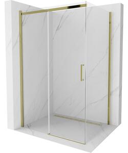 Mexen Omega cabină de duș extensibilă 120 x 80 cm, transparent, Aurie - 825-120-080-50-00