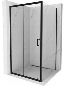 Mexen Apia cabină de duș extensibilă 100 x 100 cm, transparent, Neagră - 840-100-100-70-00