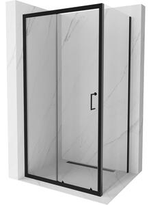 Mexen Apia cabină de duș extensibilă 115 x 70 cm, transparent, Neagră - 840-115-070-70-00