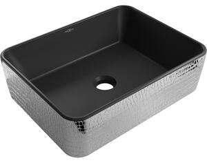 Mexen Catia, chiuveta blat 48x37x14 cm, model negru mat-argintiu, 21314872