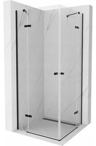 Mexen Roma Duo cabină de duș cu balamale 100 x 100 cm, transparent, Neagră - 854-100-100-70-00-02