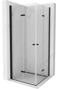 Mexen Lima Duo cabină de duș pliabilă 90 x 90 cm, transparent, Neagră - 856-090-090-70-00-02